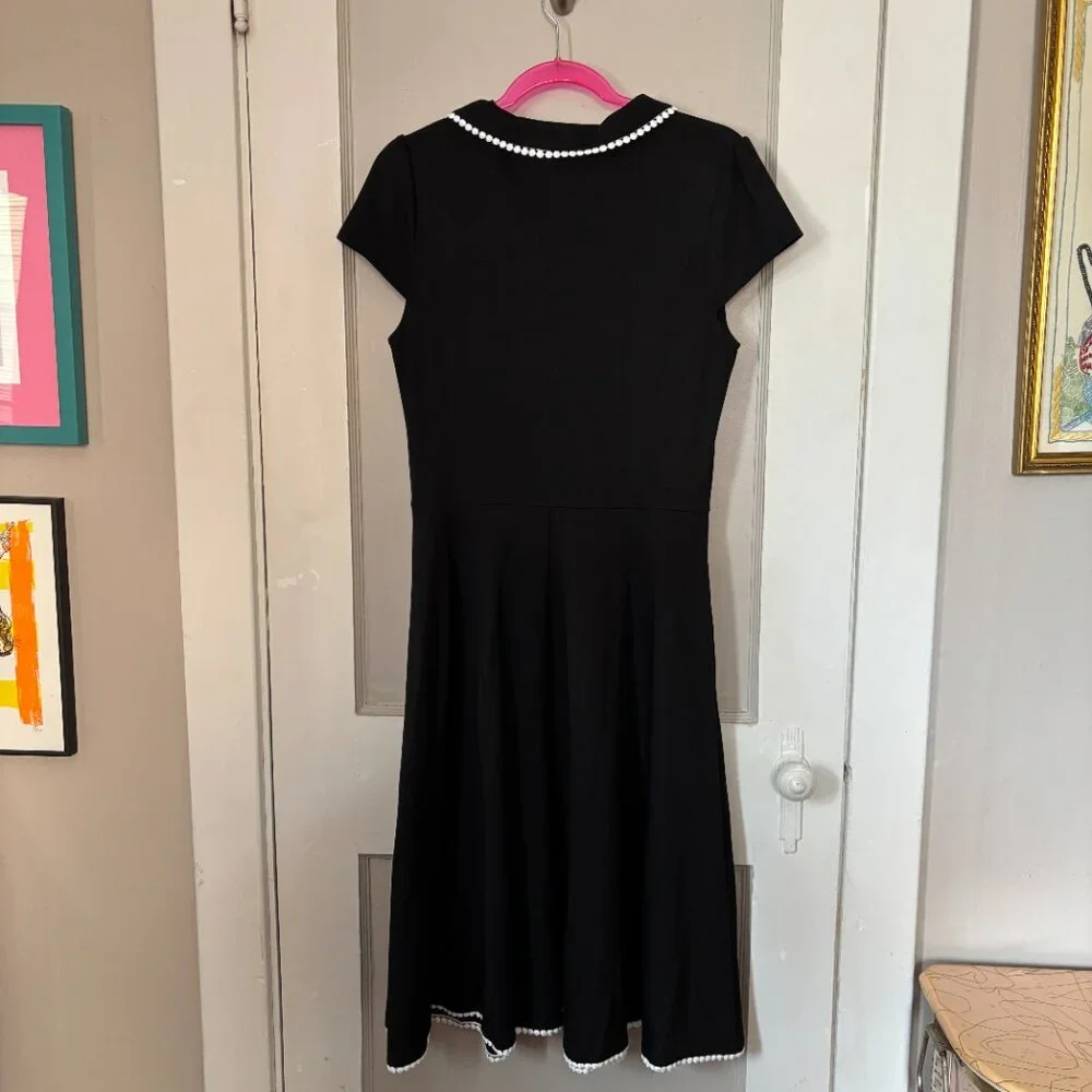 NWT Voodoo Vixen Black Tie Neck Flare Dress Retro Pinup Style - Picture 9 of 11